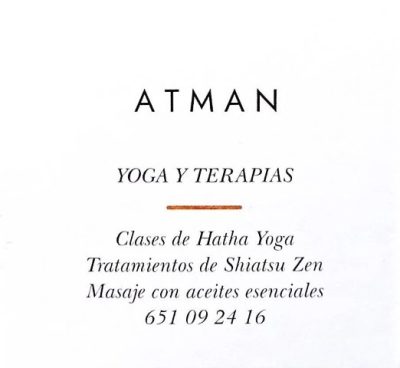 ATMAN YOGA Y TERAPIAS. MASAJE Y SHIATSU. Más de veinte años en activo.